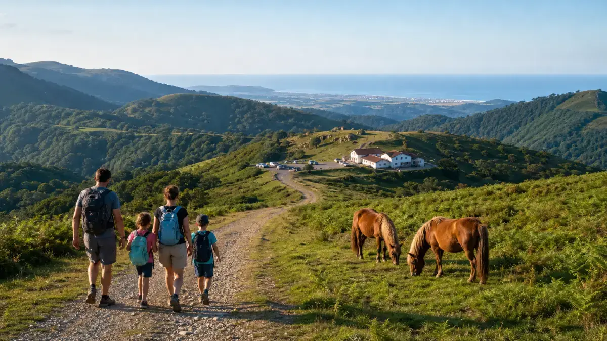 Randonnée en famille au col d’Ibardin, au Pays Basque